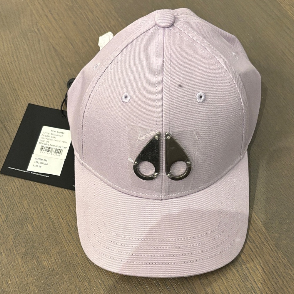 Moose Knuckles Light Purple logo icon cap